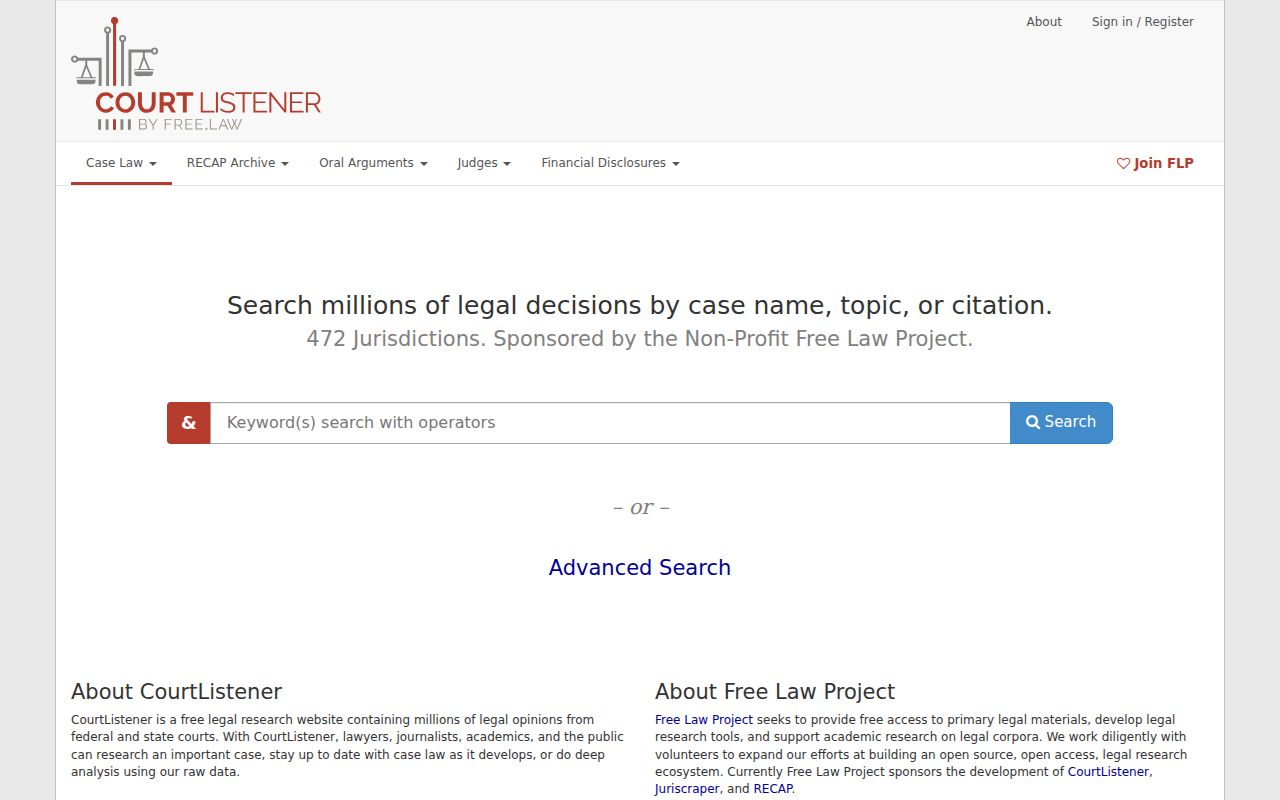 CourtListener search