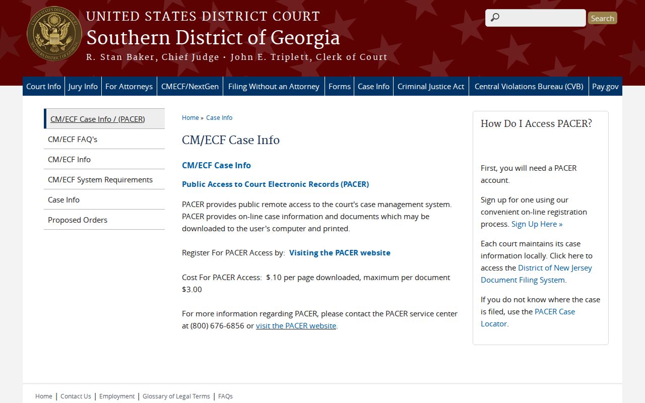 Southern District CM ECF information